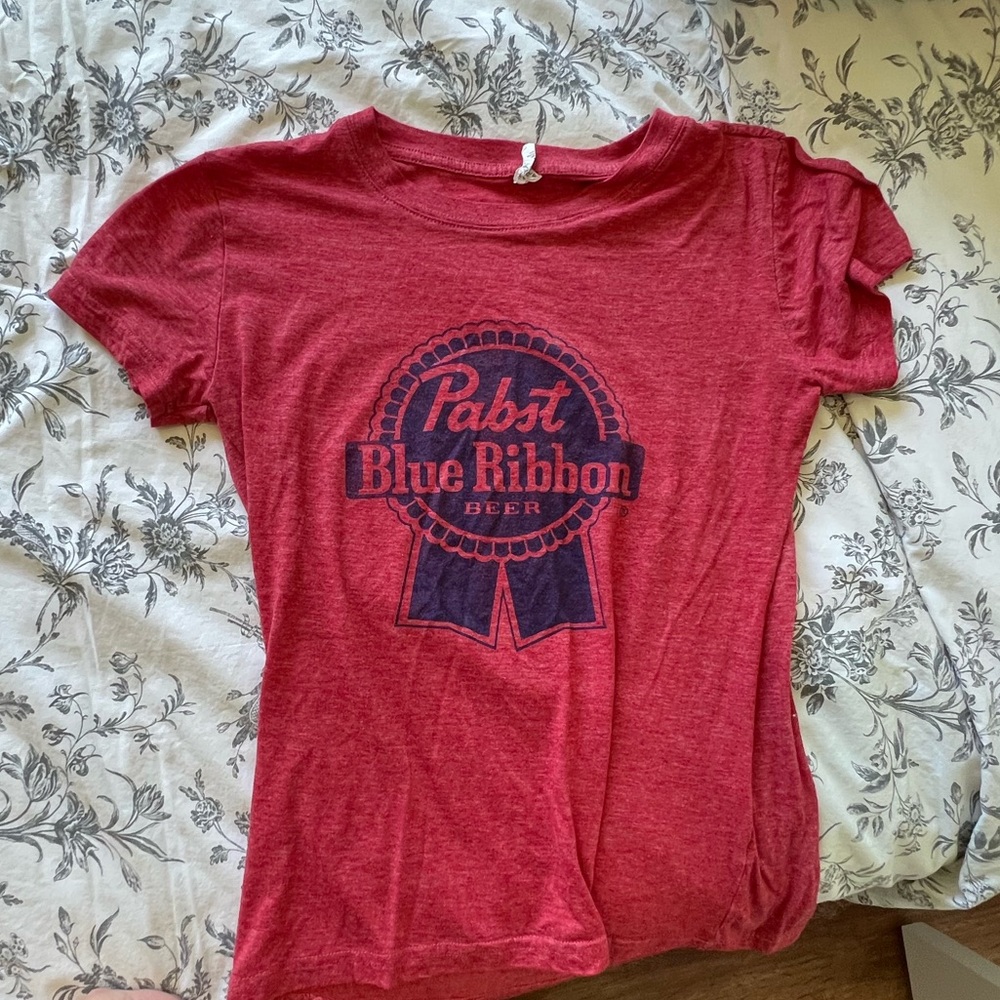 Women’s PBR graphic tee. Tag is L, but definitely fits like Women’s XS